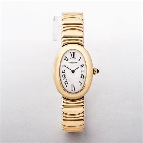 cartier watch women oval|cartier baignoire diamond watch price.